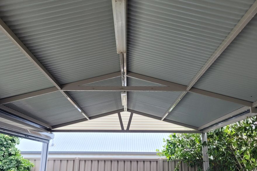 Soft washing a patio roof: after