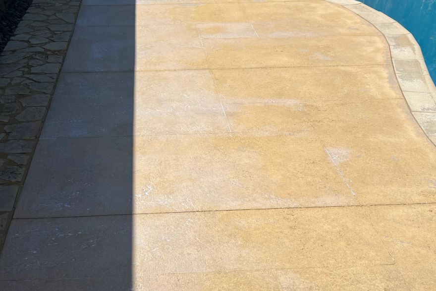 Around a pool: after