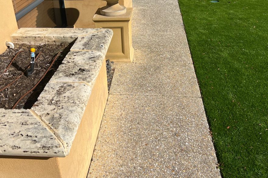 Front garden path: before