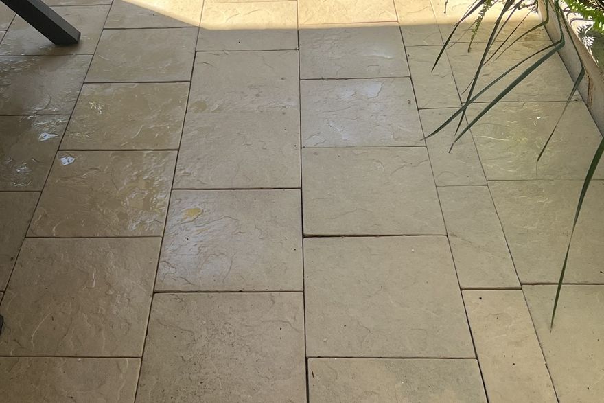 Garden paving: after
