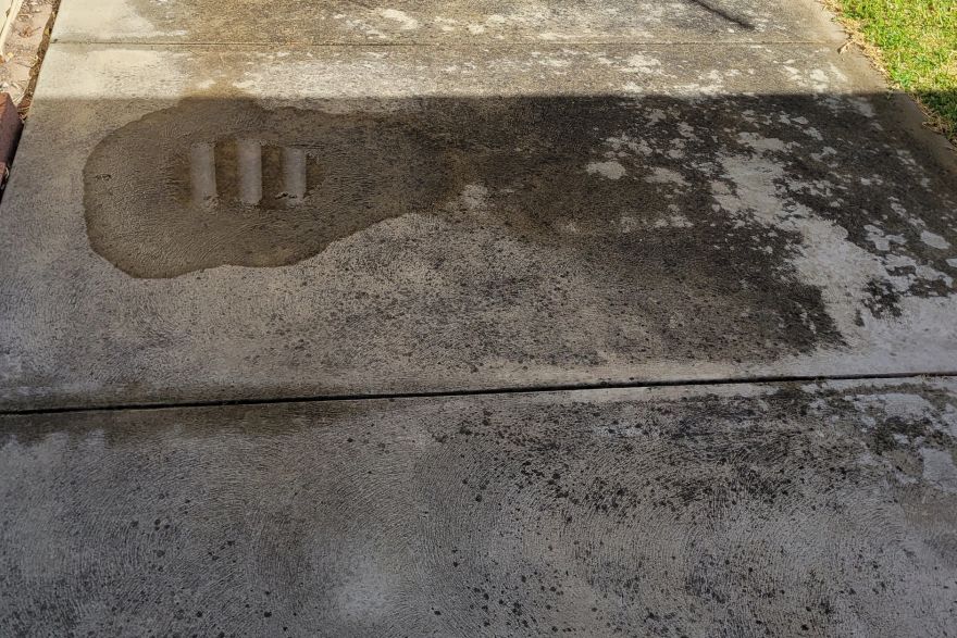 Concrete cleaning: before