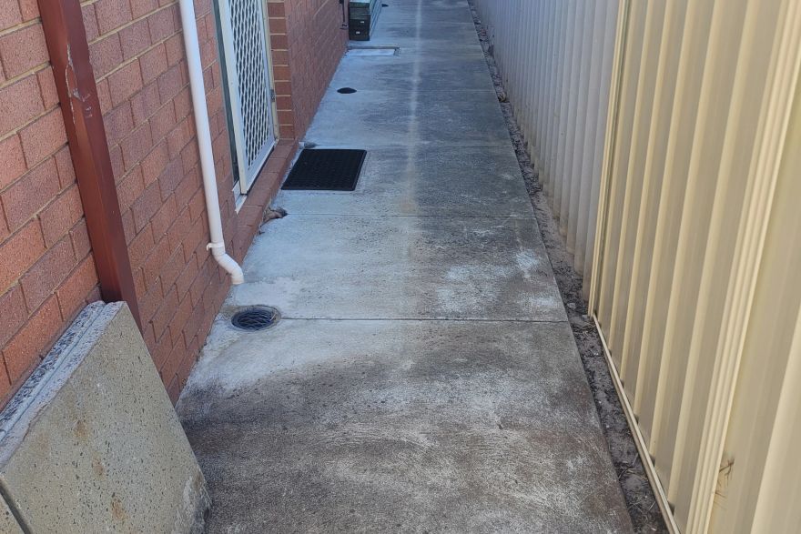 Concrete side path: before