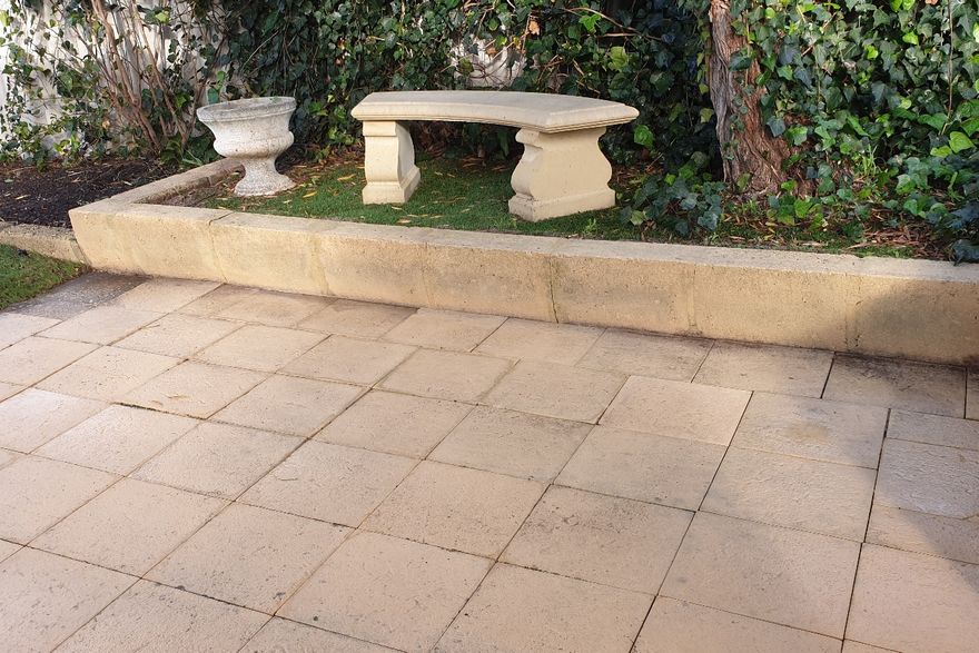 Sandstone Paver cleaning: after