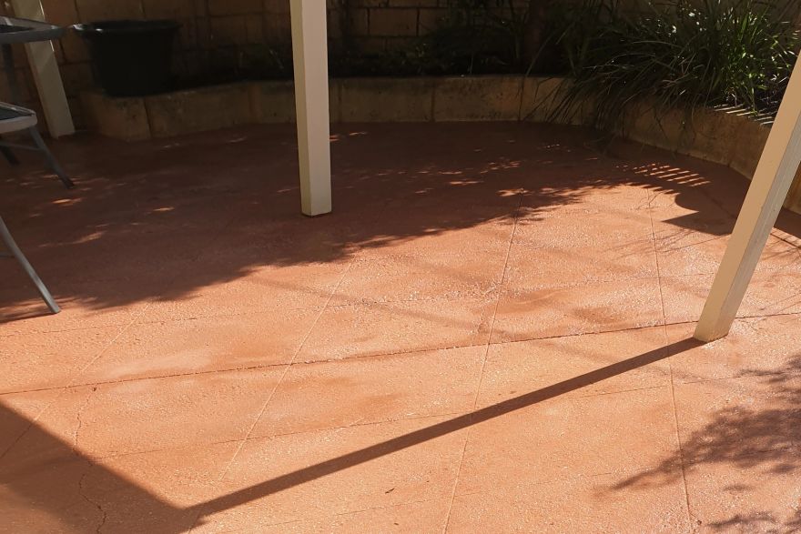 Red concrete cleaning: after