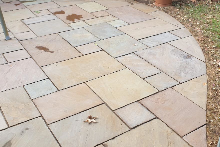 Stone patio: after