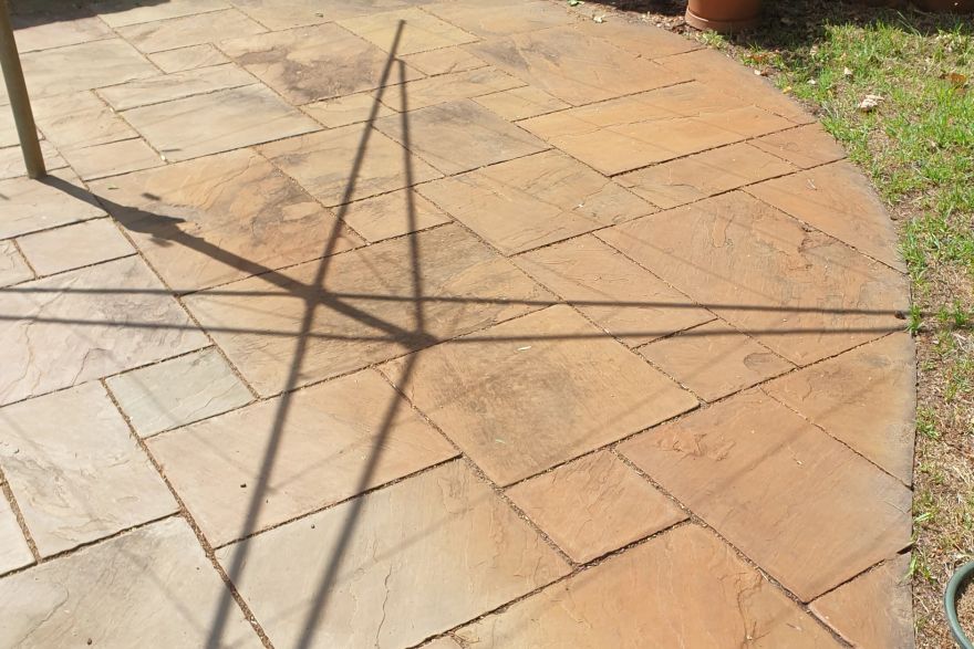 Stone patio: before