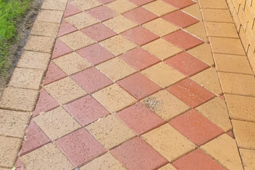 Brick Paving cleaning: after