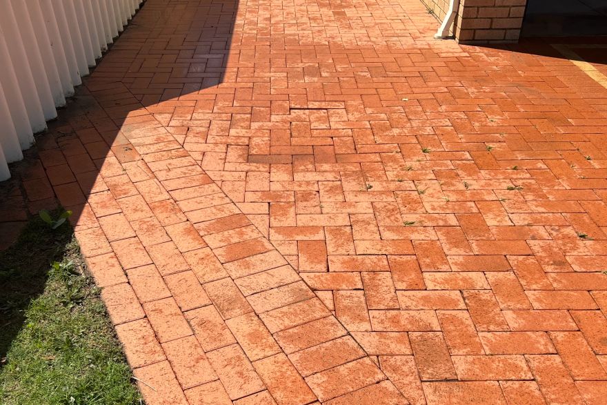 Red brick path: after