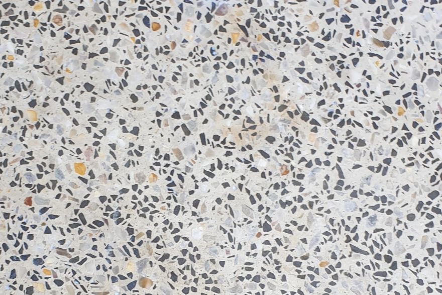 Before and after rust / bore stains on concrete exposed aggregate: after