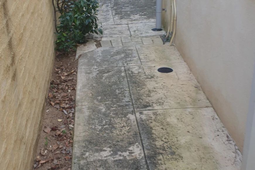 Before and after cleaning: before