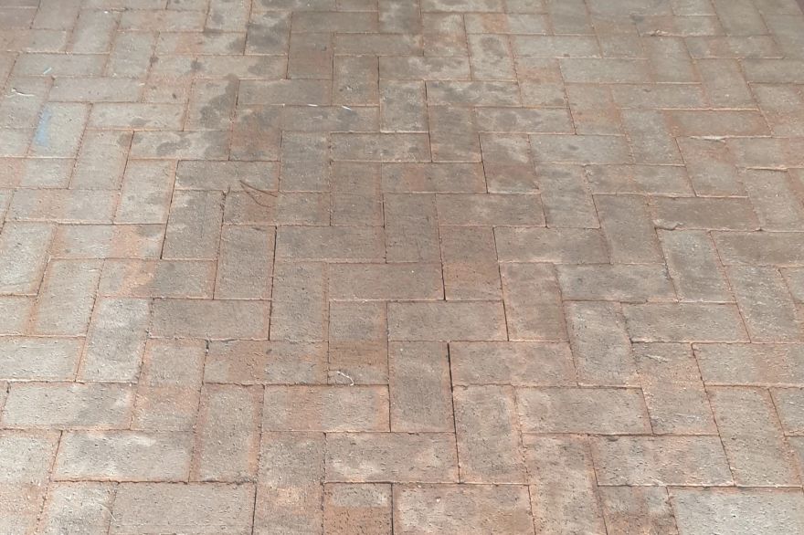 Before and after oil stains: before