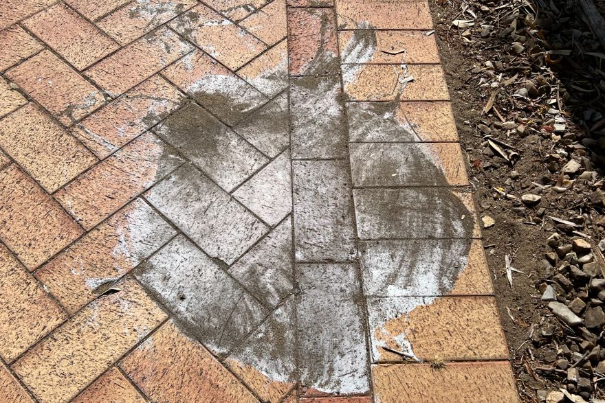 Before and after paint removal: before
