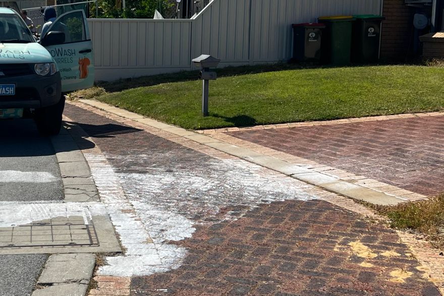 Before and after paint removal: before