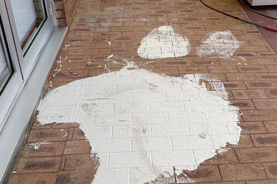 Before and after paint removal: before
