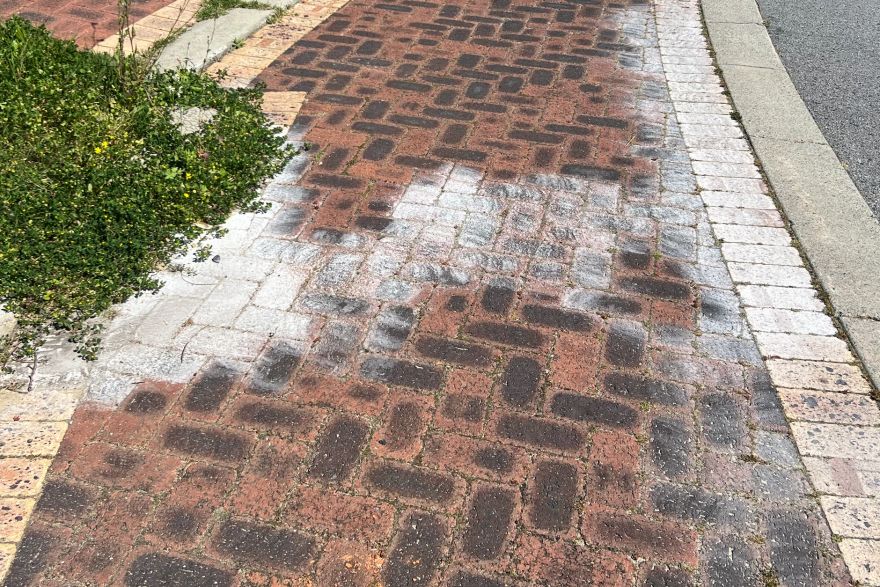 Before and after paint removal: before
