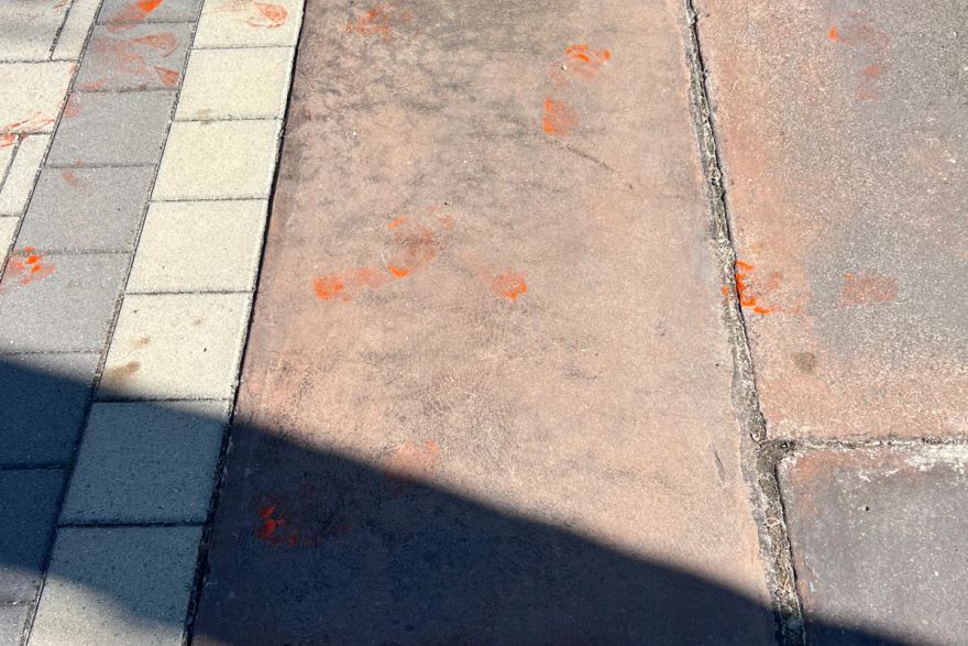 Before and after paint removal: before