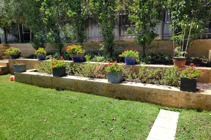 Before and after cleaning on limestone block: after