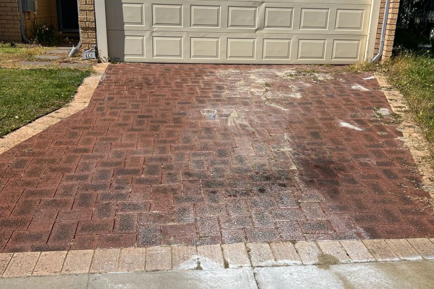 Before and after paint removal: before