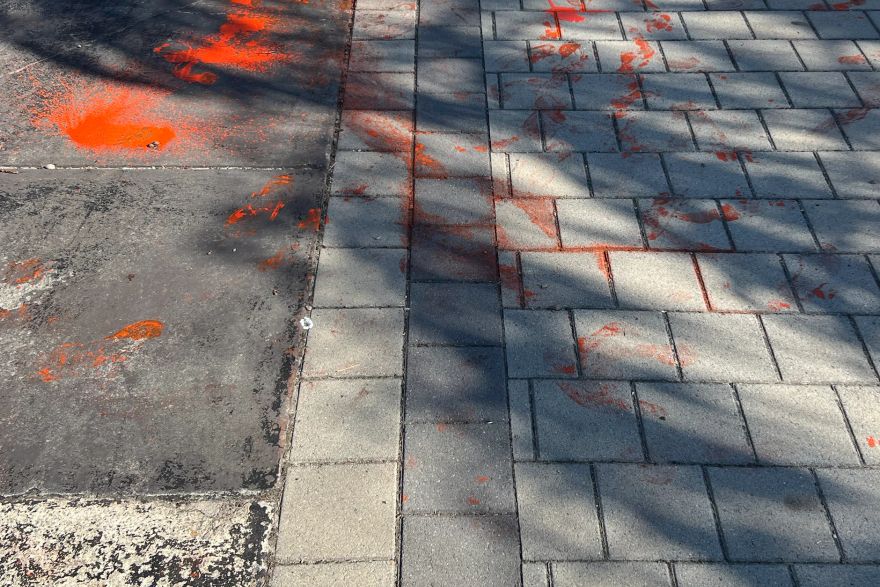 Before and after paint removal: before