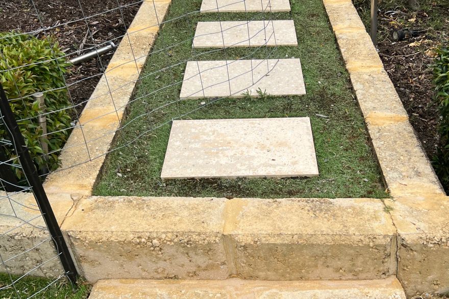 Before and after cleaning on brick pavers: after