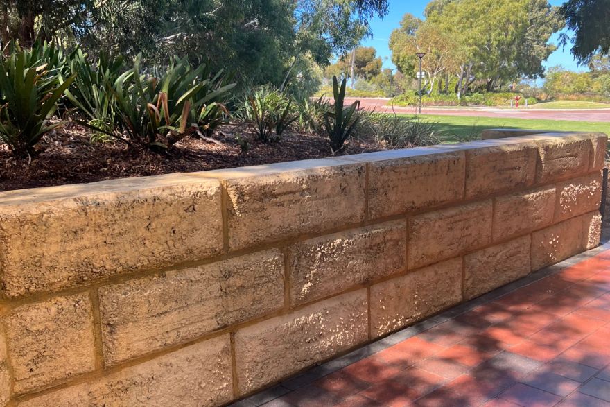 Before and after cleaning on limestone block: after