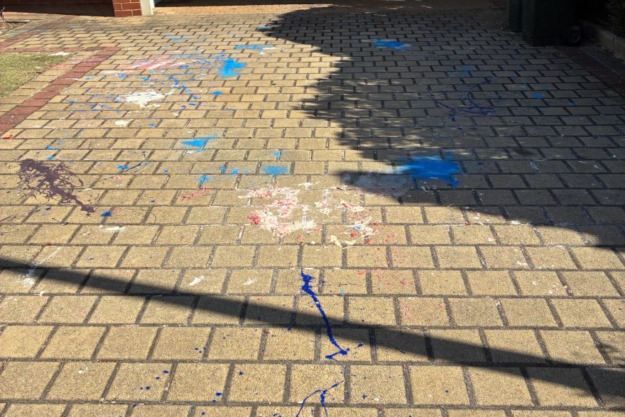 Before and after paint removal: before