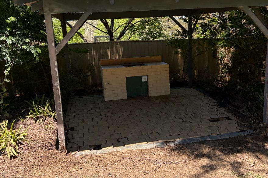Before and after cleaning on brick pavers: after