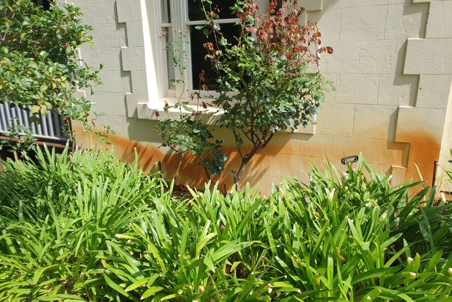 Before and after rust / bore stains: before