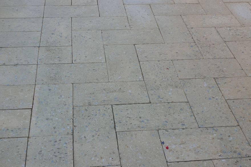 Before and after cleaning on natural stone: after
