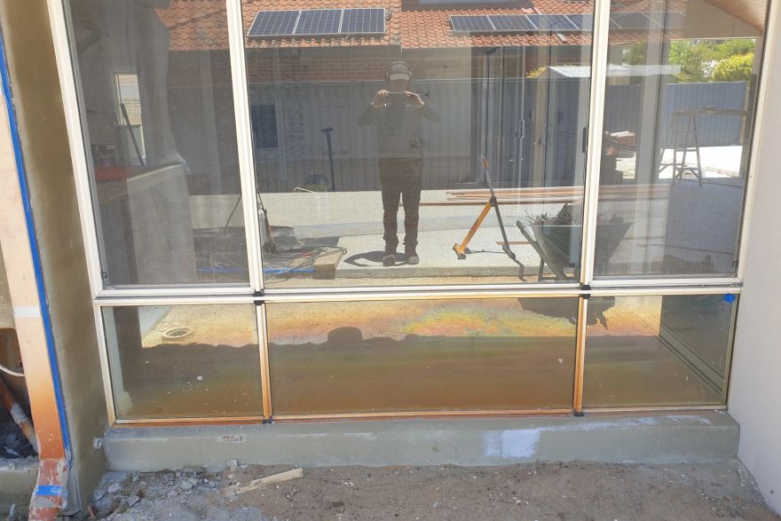Before and after rust / bore stains: before