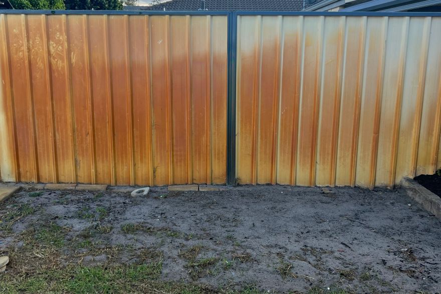 Before and after rust / bore stains: before