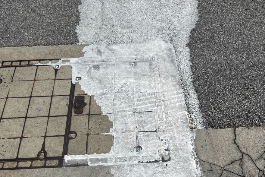 Before and after paint removal: before