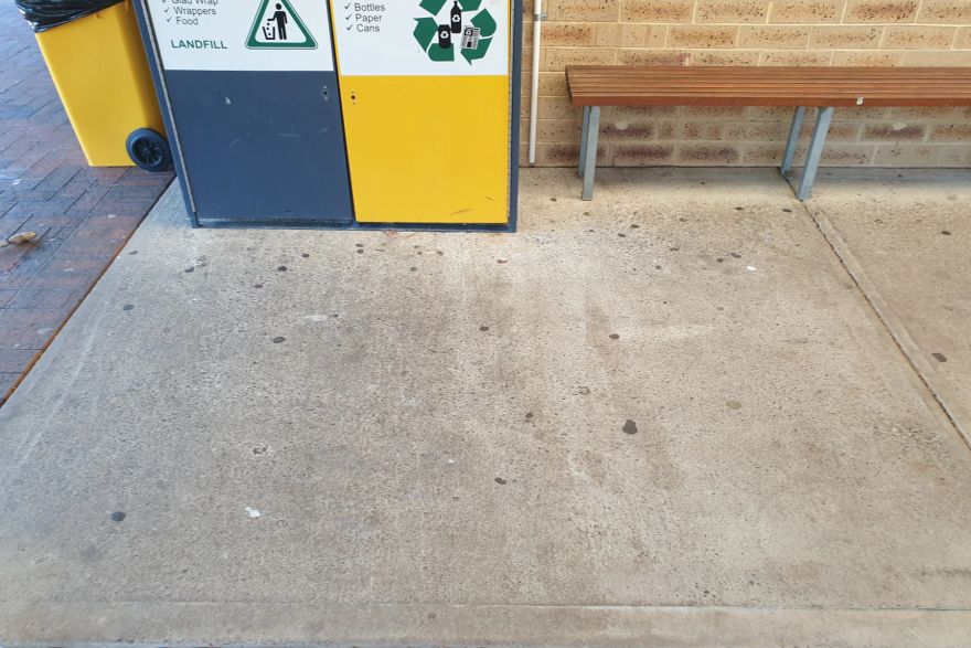 Before and after chewing gum: before