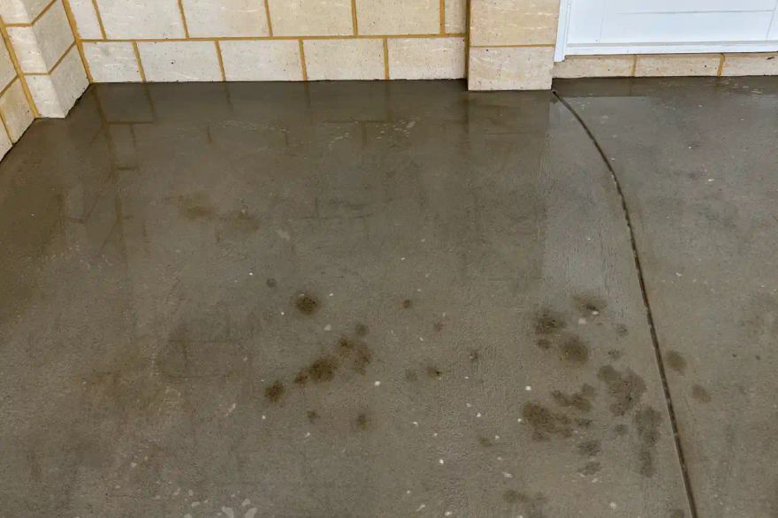 Oil stains: after