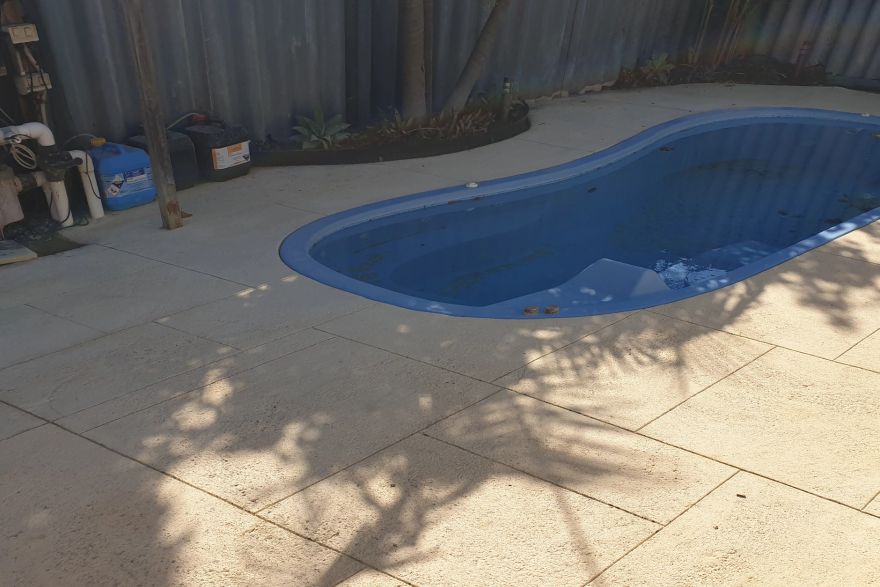 Liquid limestone pool surrounds: after